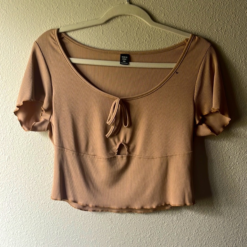 Tan crop top